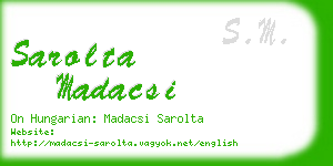 sarolta madacsi business card